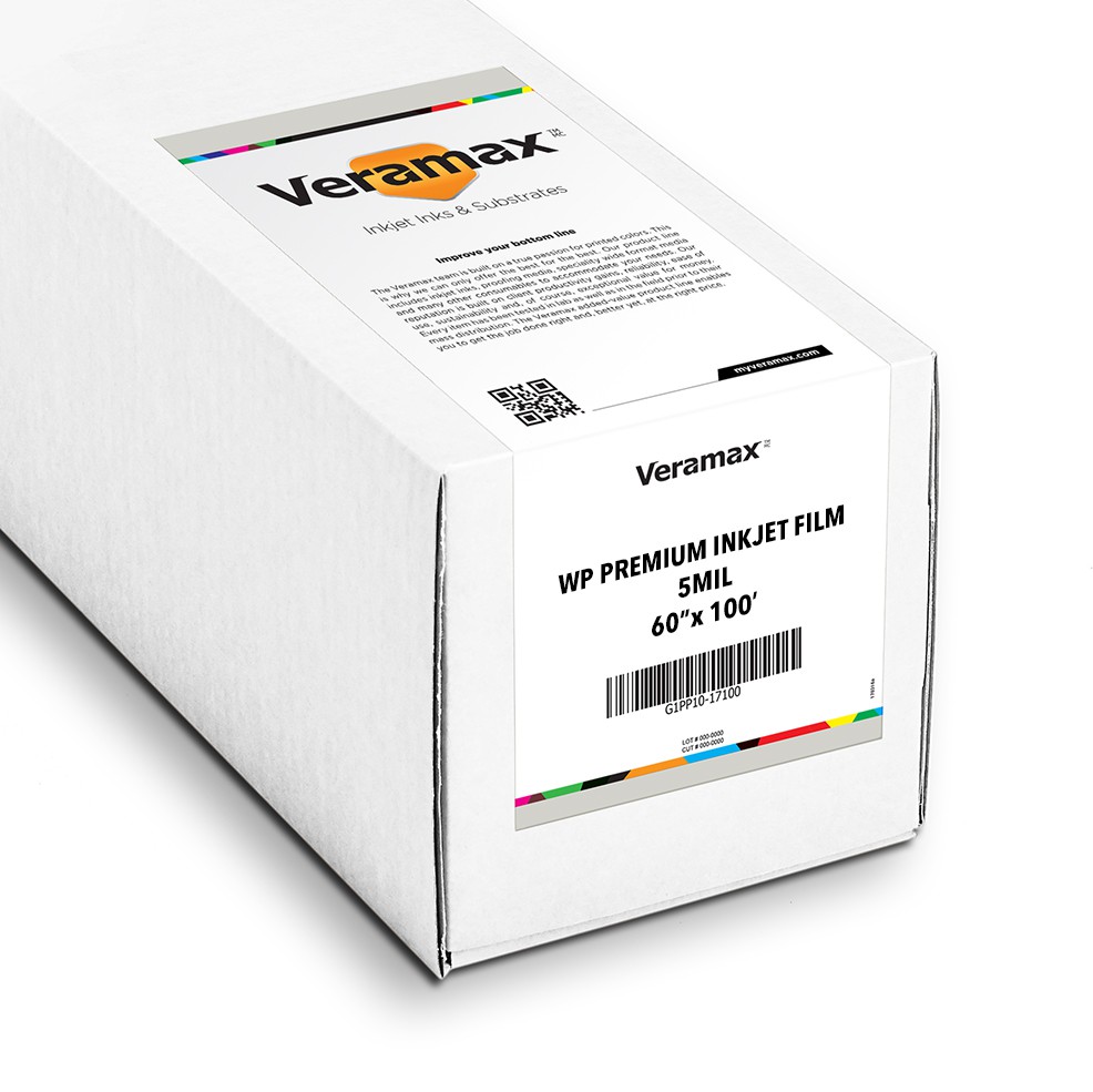 Veramax Premium WP Inkjet Film 5mil 60in x 100ft