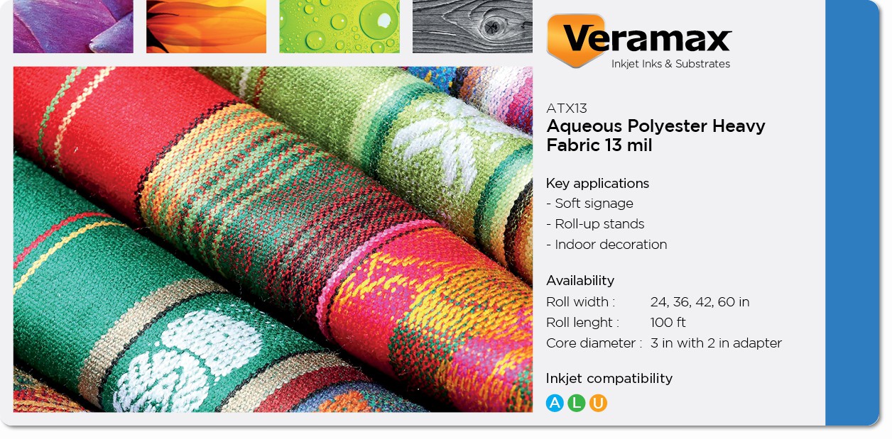 Veramax Aqueous Polyester Heavy Fabric 13mil
