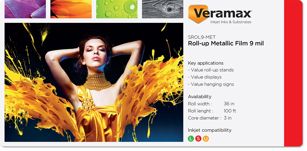 Veramax Rollup Metallic Film 9mil