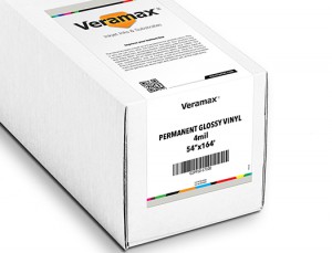 Veramax Everyday Glossy Vinyl Permanent Adh 4mil 54in x 150ft