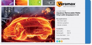 Veramax Aqueous Vinyl Matte Rem Greyback Adh 6mil