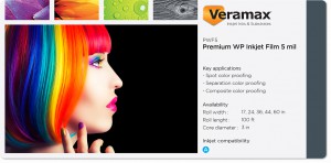 Veramax Premium WP Inkjet Film 5mil